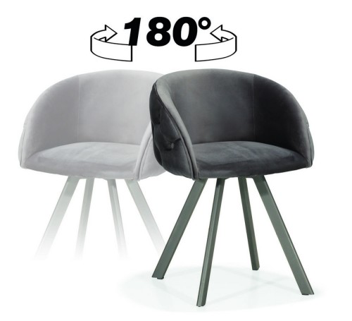 Pearl-  Dining Chair, Upholstered, can be swivel and tufted by MEK design7