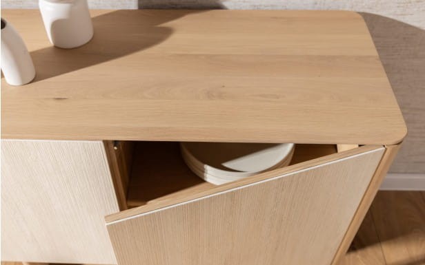Artigiano- Commode Solid Oak Wood with Sintered Quartz Fronts, 2doors or 3doors