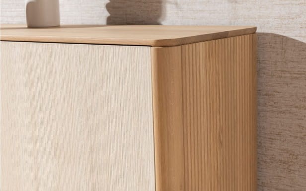 Artigiano- Commode Solid Oak Wood with Sintered Quartz Fronts, 2doors or 3doors