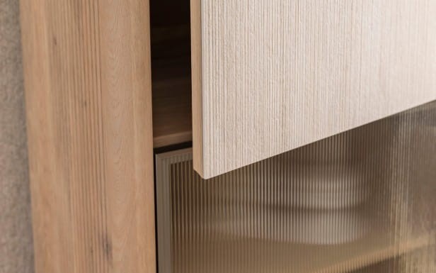 Artigiano- Display Cabinet Solid Oak Wood with Sintered Quartz Fronts, Luxury and Timeless2