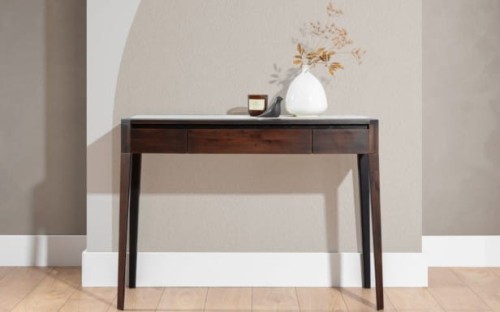 Bellagio-  Designer Console Table Solid Oak Wood with Sintered Quartz Top by MEK design