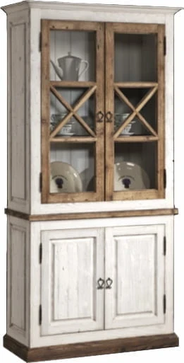 Lavender - Solid Pine Wood Display Cabinet for Living and Dining Rooms, in two parts by MEK design