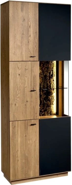 Alentejo - modern display cabinet with LED lighting and a unique character Solid Oak Wood. by MEK design