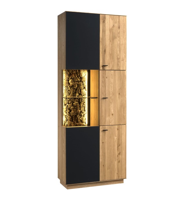 Alentejo - modern display cabinet with LED lighting and a unique character Solid Oak Wood. by MEK design- right