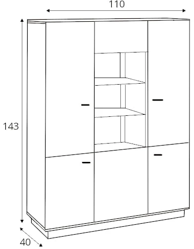 Alentejo tall dresser  – spacious storage solid oak wood by MEK design-dimension