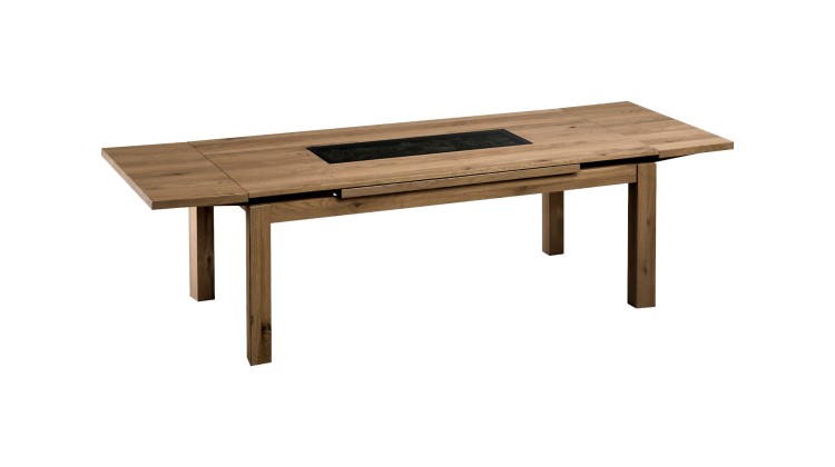 Alentejo - Solid Oak Coffee Table Extendable with Natural Decor by MEK design-latte2
