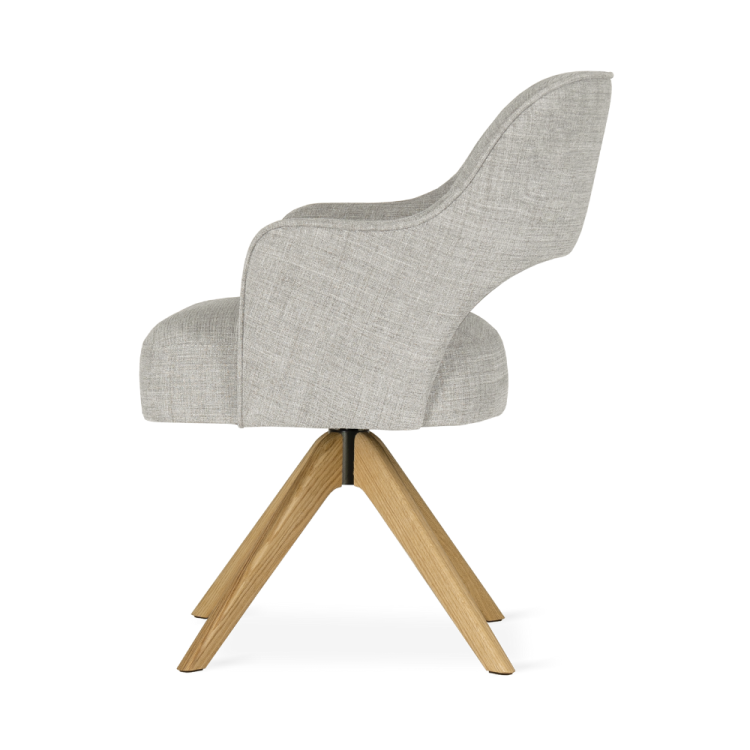 Keyko Supreme Swivel 360° Chair, Designer Chair Wooden or Steel Base by MEK design3