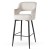 Keyko - Bar Stool, Upholstered Solid Wood, Steel Base or Swivel Breakfast Bar by MEK design3