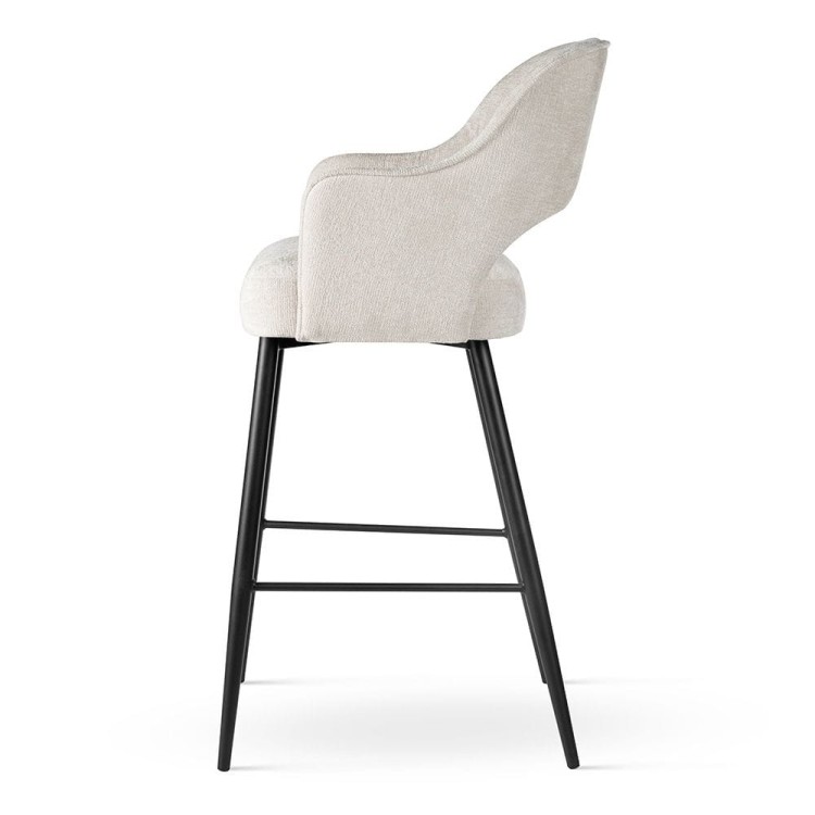 Keyko - Bar Stool, Upholstered Solid Wood, Steel Base or Swivel Breakfast Bar by MEK design5