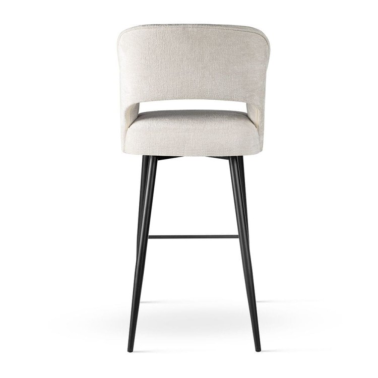 Keyko - Bar Stool, Upholstered Solid Wood, Steel Base or Swivel Breakfast Bar by MEK design6