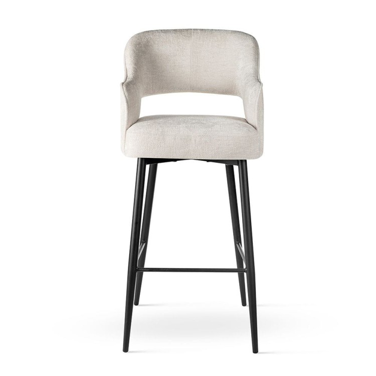 Keyko - Bar Stool, Upholstered Solid Wood, Steel Base or Swivel Breakfast Bar by MEK design7