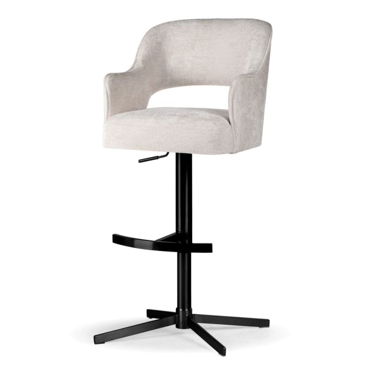 Keyko - Luxury Bar Stool, Upholstered with Adjustable Height, Modern Breakfast Stool by MEK design