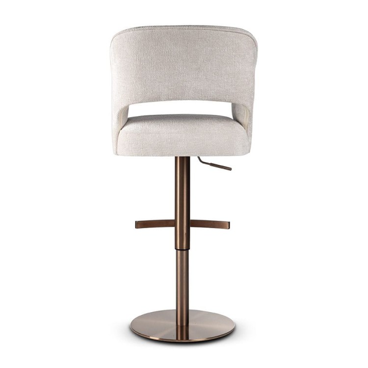 Keyko - Luxury Bar Stool, Upholstered with Adjustable Height, Modern Breakfast Stool by MEK design2