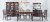 Art-Me NARROW WOODEN CUPBOARD WITH GLASS AND DRAWERS by MEK design- set