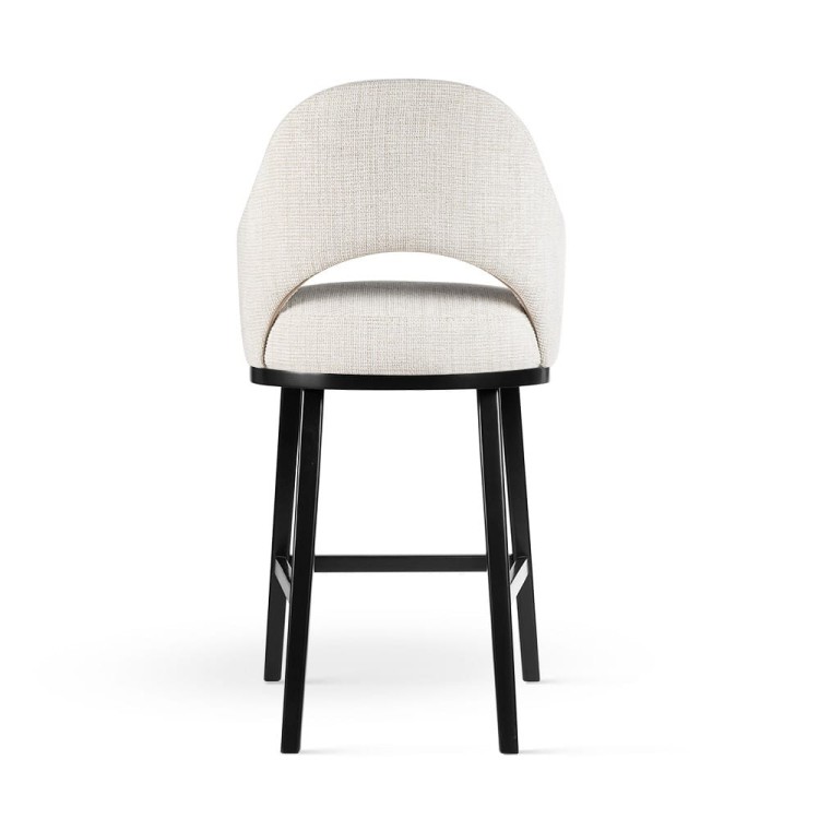 Goda Supreme - Upholstered Bar Stool with Wooden Legs, Maximum Comfort and Designer Look by MEK design3