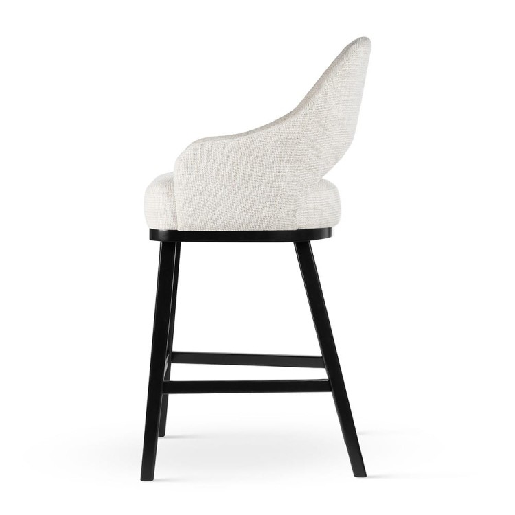 Goda Supreme - Upholstered Bar Stool with Wooden Legs, Maximum Comfort and Designer Look by MEK design4
