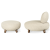 SHAUN - DESIGNER LOUNGE SET , ARMCHAIR WITH FOOT STOOL by MEK design5