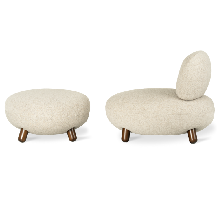 SHAUN - DESIGNER LOUNGE SET , ARMCHAIR WITH FOOT STOOL by MEK design5