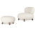SHAUN - DESIGNER LOUNGE SET , ARMCHAIR WITH FOOT STOOL by MEK design2