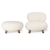 SHAUN - DESIGNER LOUNGE SET , ARMCHAIR WITH FOOT STOOL by MEK design7