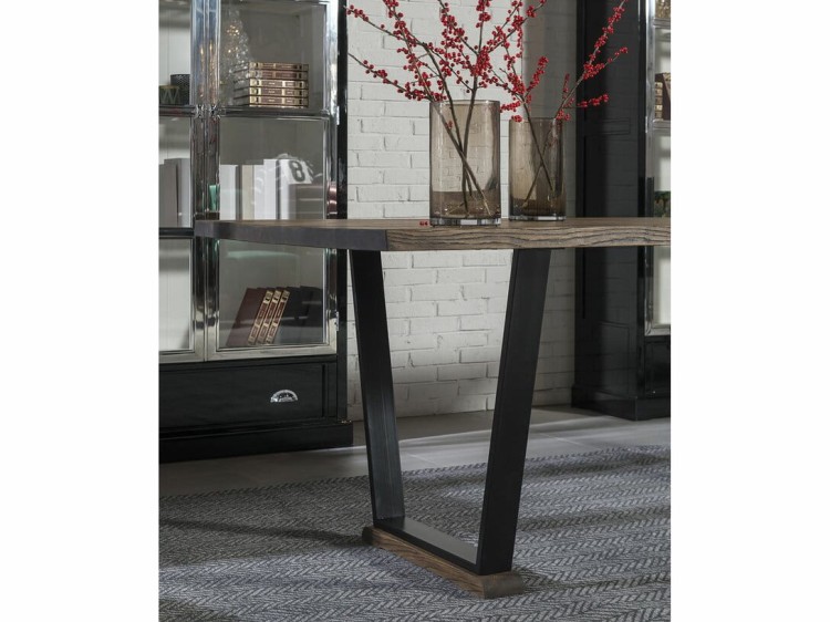 Tribeca- TABLE WITH OAK TOP AND METAL BASE by MEK  design6