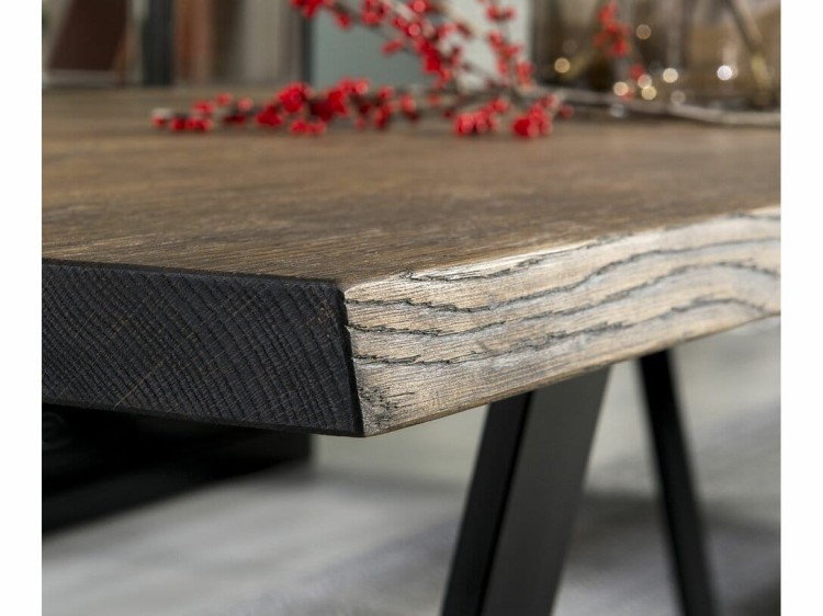 Tribeca- TABLE WITH OAK TOP AND METAL BASE by MEK  design7