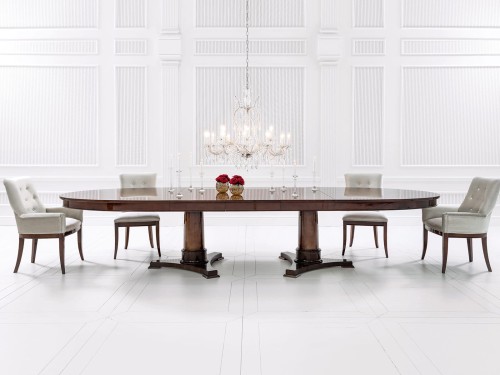 PINOT NOIR-  OVAL EXTENDABLE DINING TABLE, LUXURY,  WALNUT WOOD by MEK design