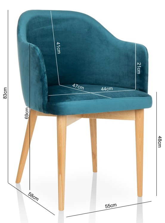 Louis -  Chair, Upholstered and Solid Wood Legs , Dining Chair by MEK design5