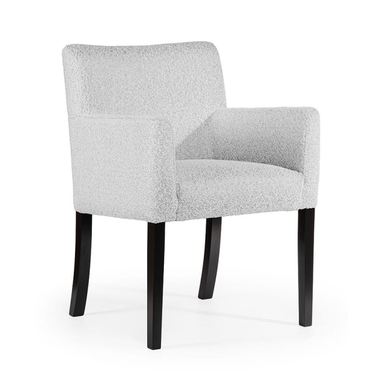 Virginia- lounge chair, wooden legs and  upholstered dining chair by MEK design
