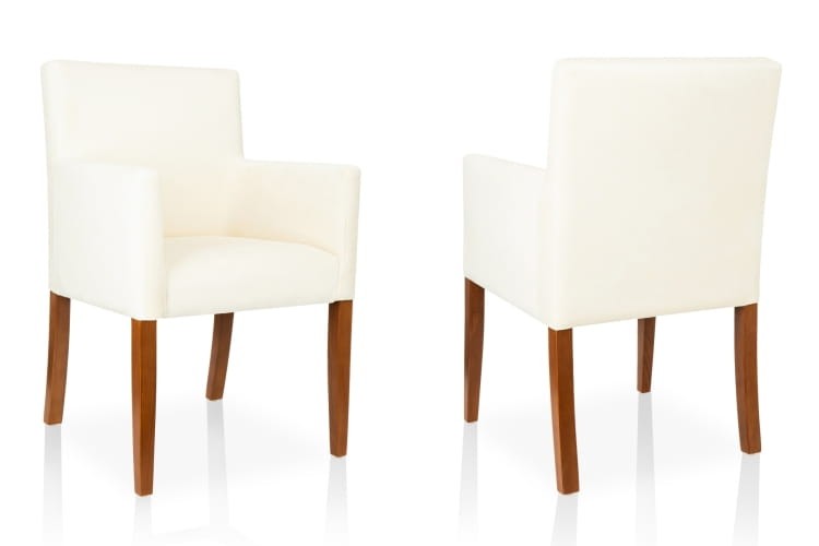 Virginia- lounge chair, wooden legs and  upholstered dining chair by MEK design4