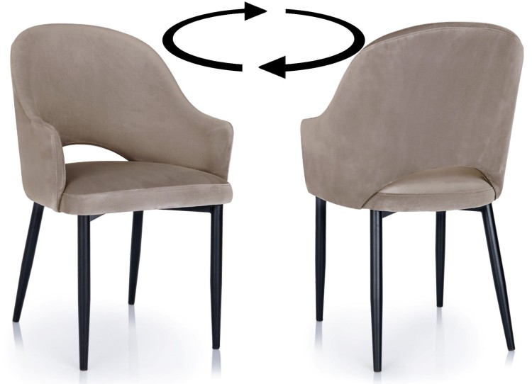 Rose Dining Chair: Upholstered and Swivel Elegance by MEK design