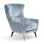 Modern Romeo- Designer Armchair, Upholstered with Steel Legs, Cosy Wing Chair, Accent Occasional Chair by MEK design