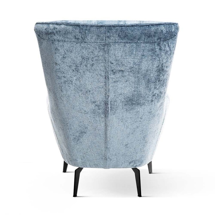 Ashbury- Designer Armchair, Upholstered with Steel Legs, Cosy Wing Chair, Accent Occasional Chair by MEK design