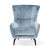Modern Romeo- Designer Armchair, Upholstered with Steel Legs, Cosy Wing Chair, Accent Occasional Chair by MEK design