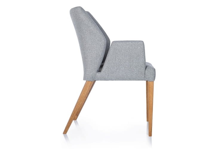 Aldo Upholstered Designer Dining Chair by MEK design- with armrest