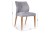 Aldo Upholstered Designer Dining Chair by MEK design- without armrest dimension