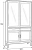 Oslo- Solid Wood Display Cabinet by MEK design- dimension