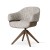 Swivel Chair- Venus, with upholstered seat and wooden base by MEK design