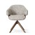 Swivel Chair- Venus, with upholstered seat and wooden base by MEK design
