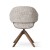Swivel Chair- Venus, with upholstered seat and wooden base by MEK design