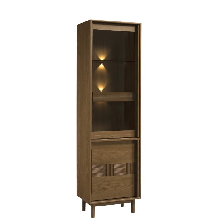 Solid Wood Display Cabinet 1door - Cantiero Exclusive Walnut Furniture by MEK design