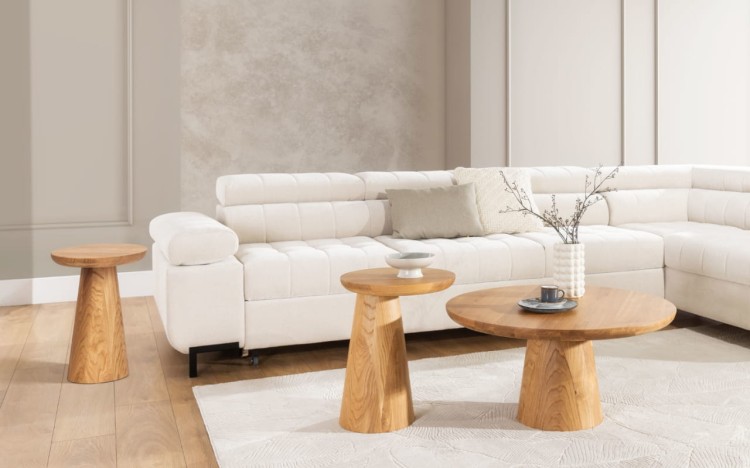 Nest of Tables, Solid Oak Coffee table- Shimeji Designer and Modern Nesting Tables by MEK design
