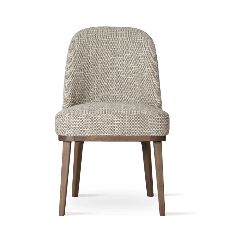 Dining chair- Savona Arte Supreme, Upholstered with Wooden Base by MEK design