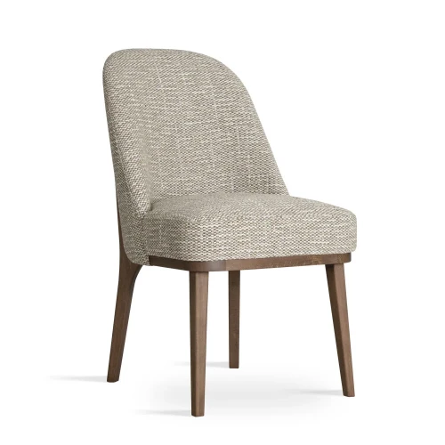 Dining chair- Savona Arte Supreme, Upholstered with Wooden Base by MEK design