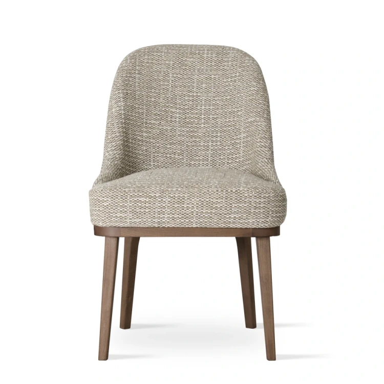 Dining chair- Savona Arte Supreme, Upholstered with Wooden Base by MEK design-armrest