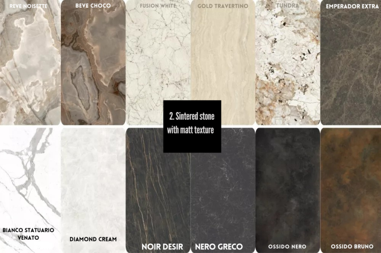 2. Sintered stone with matt texture-Campiano - Luxury Dining Table Italian Sintered Quartz