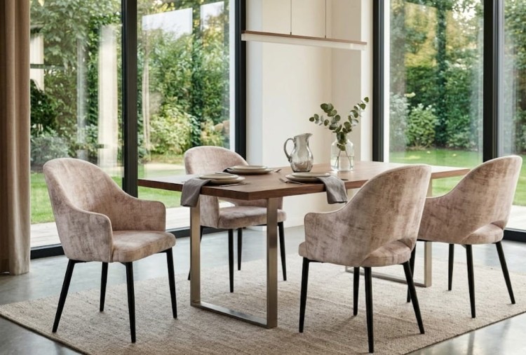 Rose Dining Chair: Upholstered and Swivel Elegance by MEK design- touch me