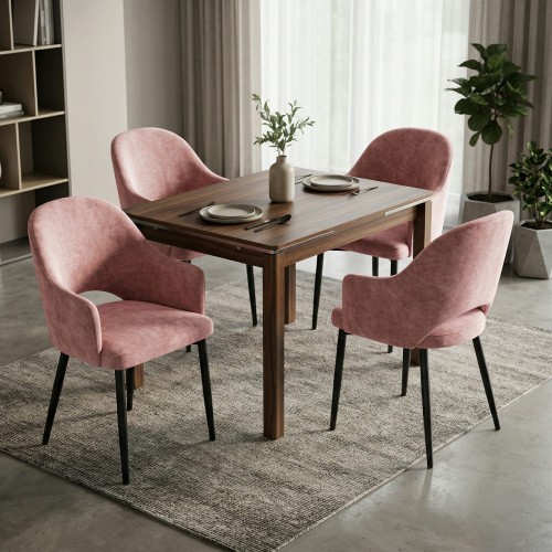 Chill me-Rose Dining Chair: Upholstered and Swivel Elegance by MEK design