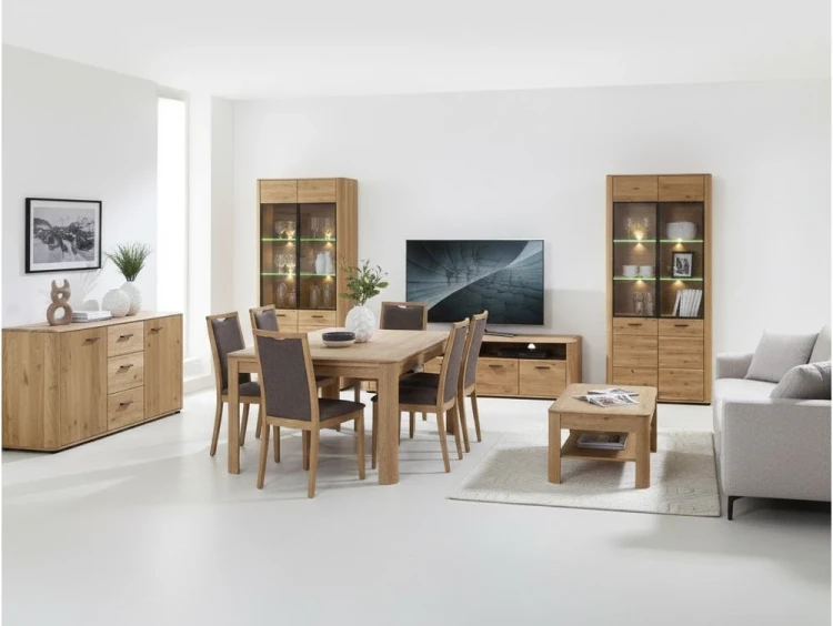 The Moss extendable table solid oak wood