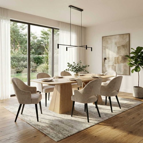 Louis dining table with extending , set with Goda Chairs.jpg